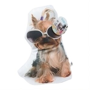 Yorkshire Terrier Deurstopper met zonnebril - Multicolor - 19 x 9 x 28 cm - 1 Kg - Zonnebril