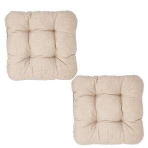 Tuinkussens Beige - Set van 2 - Katoen - Polyester - 38 x 38 cm 