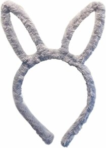 Superzachte Paas Diadeem BUNNY EARS - Grijs - Pluche - Superzachte Pasen Diadeem