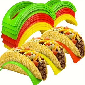 Taco houder – Multicolor – Kunststof – Set van 6 – Stapelbaar – Vaatwasser bestendig – Taco rek – Eten – Taco’s – Houder