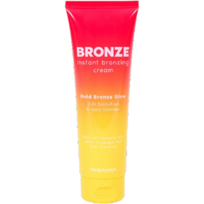 Instant Tan Bronzing Cream - Geel / Rood - Gold Bronze Glow - Vegan - 125 ml - Self tan Cream - Light & easy apply -Zelfbruiningslotion - 24 h Transfer resistant / Wash Off  