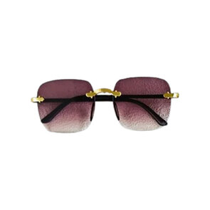  Zonnebril JETSET DUBAI - UV 400 - Paars / Transparant - Glazen vierkante bril - Normaal Model - Shades - Unisex Heren  / Vrouwen - Gradient Color - Anti UV - Vintage Model - Kunststof / Polycarbonaat - Zwarte framestokjes