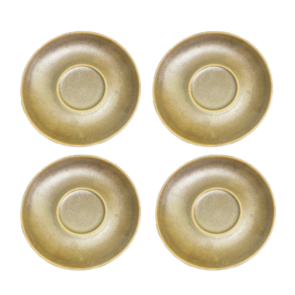 Schotel FAMKE - Vintage Bruin - Set van 4 - Keramiek -⌀ 8,5 cm - Schaaltje ⌀ 15 cm