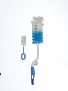 Flessenreiniger - Blauw / Wit - Kunststof - l 30 cm