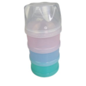 Eiwitpoeder Toren Container - 4 lagen met schenktuit - Multicolor - Kunststof - 16 x 7 cm - Shakes & Go - Fitness - Gym - Sportschool - Health - Gezond 