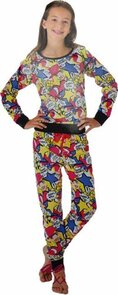 Pyjamapak met strip figuren - Multicolor - Polyester - Maat 110 / 116 
