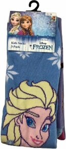 Frozen Anna, Elsa en Olaf kindersokken - Blauw / Paars - Maat 31-34 - 3 paar
