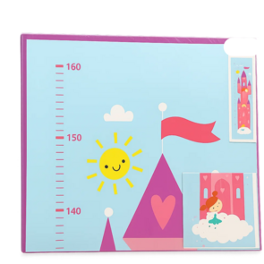 Groeimeter meetlint - Droom Toren - Roze / Blauw - 160 cm - Wanddecoratie - Kinderen  