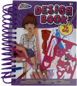 Design boekje kleurboek - Paars / Multicolor - Karton / Kunststof - 13 x 15 cm