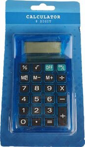 Rekenmachine - Blauw - Kunststof - 11,5 x 7 cm