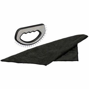 Aqua Laser RVS Voegenborstel met Reinigingsdoek - Zwart - RVS - 18 x 24 x 2 cm