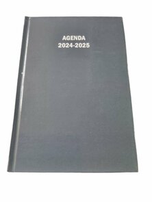 Bureau agenda - Schoolagenda 2024 / 2025 - Antraciet - Karton / Papier - 14,5 x 20,5 cm