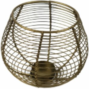 Theelichthouder - Goud - Rond