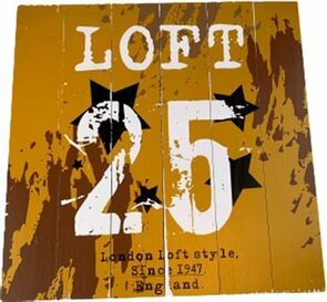 Loft WandBord - Lichtbruin - Hout - 38 x 2,5 x 38 cm - Wandplank
