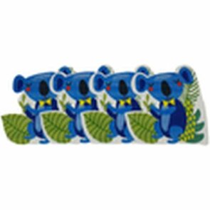 Servetten met koala print - Blauw / Multicolor - Papier - 16 x 16 cm - 16 Stuks - 2-laags