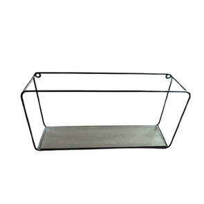 Wandrek SOPHIE - Zwart / Bruin - MDF / Metaal - 35,5 x 9.5 x 17.5 cm