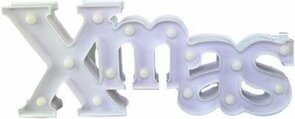 Xmas Light Sign - Wit - Kunststof - 50 x 5 x 22,5 cm
