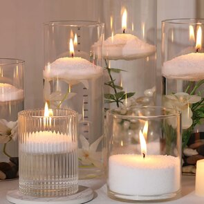 Sand Wax Candle MAISON EMBER – Wit - Luxe Zandwas Kaars - DIY Kaarsenzand op Plantaardige Basis - 50+ uur Brandduur - Inclusief 25 Lonten