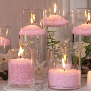 Sand Wax Candle MAISON EMBER – Roze - Luxe Zandwas Kaars - DIY Kaarsenzand op Plantaardige Basis - 50+ uur Brandduur - Inclusief 25 Lonten
