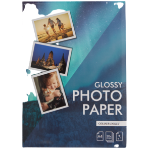Fotopapier glanzend - kleuren inktjet FSC A4 20 stuks 210 g/m2