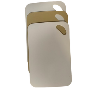 Trendy Snijplankset AXEL - Aarde tinten - Taupe / Greige / Camel - 29 X 19 cm - Set van 3 - Snijplank - Japandi style minimalistische Snijplanken - Neemt weinig ruimte in