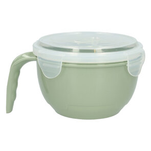Noedel / Soep Mok met Deksel en handvat ZODIAC - Groen - Kunststof - 950 ml - Noodles - Magnetron mok