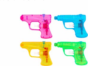 Mini waterpistool - Multicolor - Kunststof - Asorti - Set van 4 - Speelgoed - Waterspeelgoed - Waterpistol - Waterpret - Cadeau