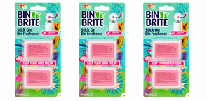 Bin Brite stick-on vuilnisbak verfrisser - Papaya - Tropical Papaya Mist Scent - Stick On Bin Freshner - Set van 3 pakjes - Binbrite