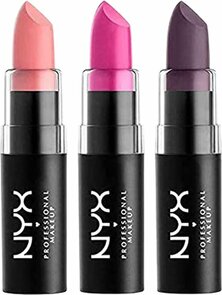 NYX - Matte lipstick - Pale Pink, Shocking Pink, Up the Bass - 3 stuks - Mat lipstick 2,5 g