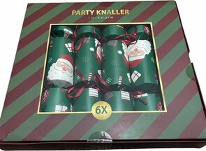 Kerstcrackers - Party Knaller - Kerst - Kerstversiering - Tafeldecoratie - Set van 6 kerstman kado