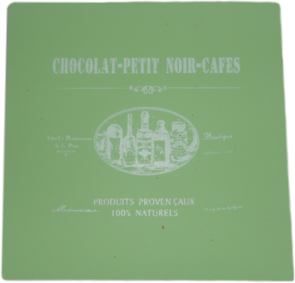 Luxe vintage onderzetter met tekst OLIVIA - Groen - MDF - set van 4