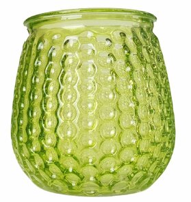 Theelichthouder EVELIEN - Groen - Glas - Ø8 x h10 cm