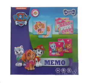 Paw Patrol Memory - Paars / Multicolor - Karton - 36 kaartjes - Spel