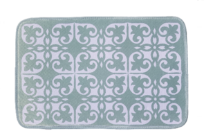 Badmat met motief JUUL - Groen / Wit - 45 x 70 cm