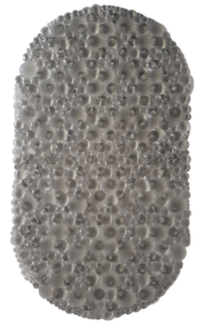 Rubberen Antislip Douchemat MAIKEL - Grijs - 38 x 67 cm - Badmat