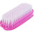 Nagelborstel tweezijdig - Roze / Wit - Kunststof - L 9,5 cm - Borstel - Borsteltje - Nagel - Nagels - Nagel Borstel - Nailbrush