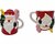 Ondersteboven Kerst Mok Kerstman - Rood / Wit - Beker - Keramiek - Ø 10 cm