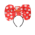 MInnie Mouse Diadeem Met XXL Strik - Rood / Wit - Stippen - Volwassenen - One size - Carnaval 