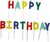 Taartkaarzen Happy Birthday - Multicolor - Kaars