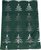 Tafelloper FREDDIE met kerstboom motief - Zilver / Groen - Velvet Look - Polyester - 45 x 150 cm - Tafel - Tafelkleed - Tafelen