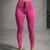 Fitness / Sport legging Lang Dames LA Gymwear - Roze - Maat S  - Nieuwjaar - Afvallen - Gezond - Health