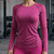 Fitness / Sport Shirt met Lange Mouw LA GYMWEAR - Roze - Maat XL - Dames - Ademend hardloopshirt - Nieuwjaar - Afvallen - Gezon