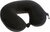 Travel Pillow - Zwart - Zachte Velvet Stof - Reiskussen - Compact & Lichtgewicht - Nekkussen - Met Sluiting - Ergonomisch O