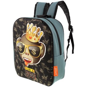 Emoji Monkey King Rugzak - I am a Boss - Zwart - 27 x 10 x 32 cm Emoji Monkey King Rugzak - I am a Boss - Zwart - 27 x 10 x 32 cm