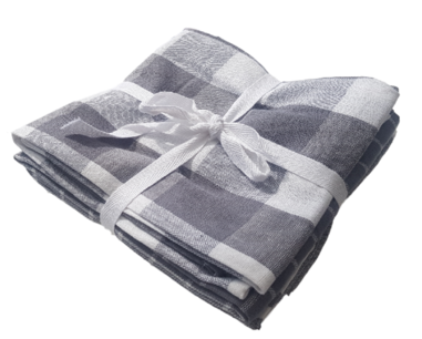 Theedoekset KARL - 3 theedoeken - Grijs