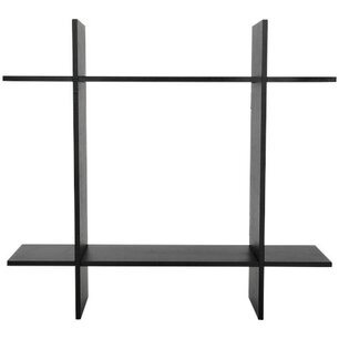 Wandrek met plankjes JEAN - Zwart - hout - 54.5 x 13 x 50 cm Wandrek met plankjes JEAN - Zwart - hout - 54.5 x 13 x 50 cm