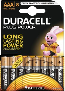 Duracell AAA Plus Power batterijen - 8 stuks Duracell AAA Plus Power batterijen - 8 stuks