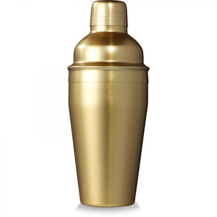 Cocktailshaker QUINTY - Goud - RVS - Ø 8.2 x h 20 cm Cocktailshaker QUINTY - Goud - RVS - Ø 8.2 x h 20 cm