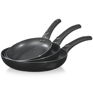 Bergner Cuisine koekenpannenset - Zwart - 3-delig Bergner Cuisine koekenpannenset - Zwart - 3-delig