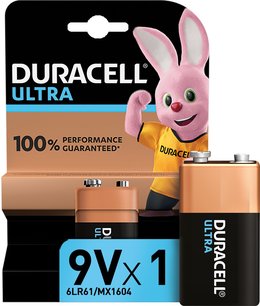 Duracell Ultra 9V Batterij - 1 stuk Duracell Ultra 9V Batterij - 1 stuk